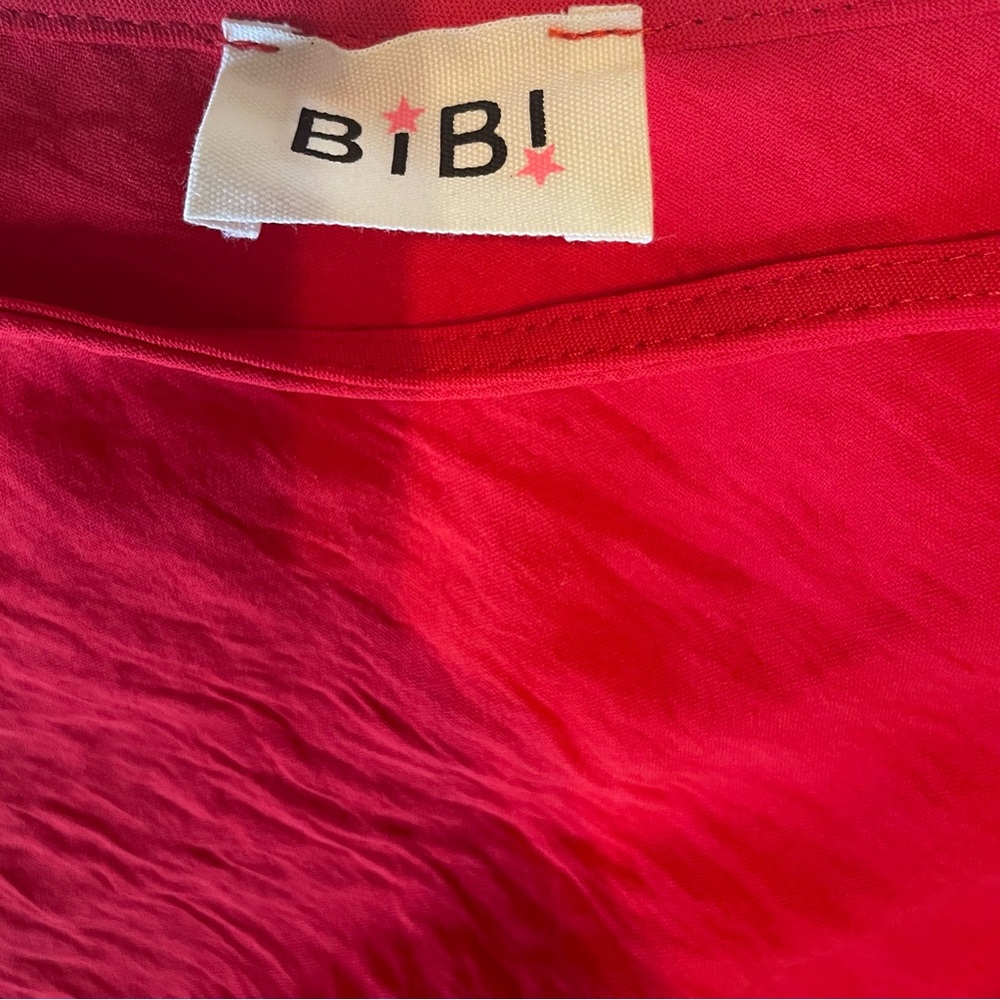 BiBi One-Shoulder Red Romper - Picture 6 of 9